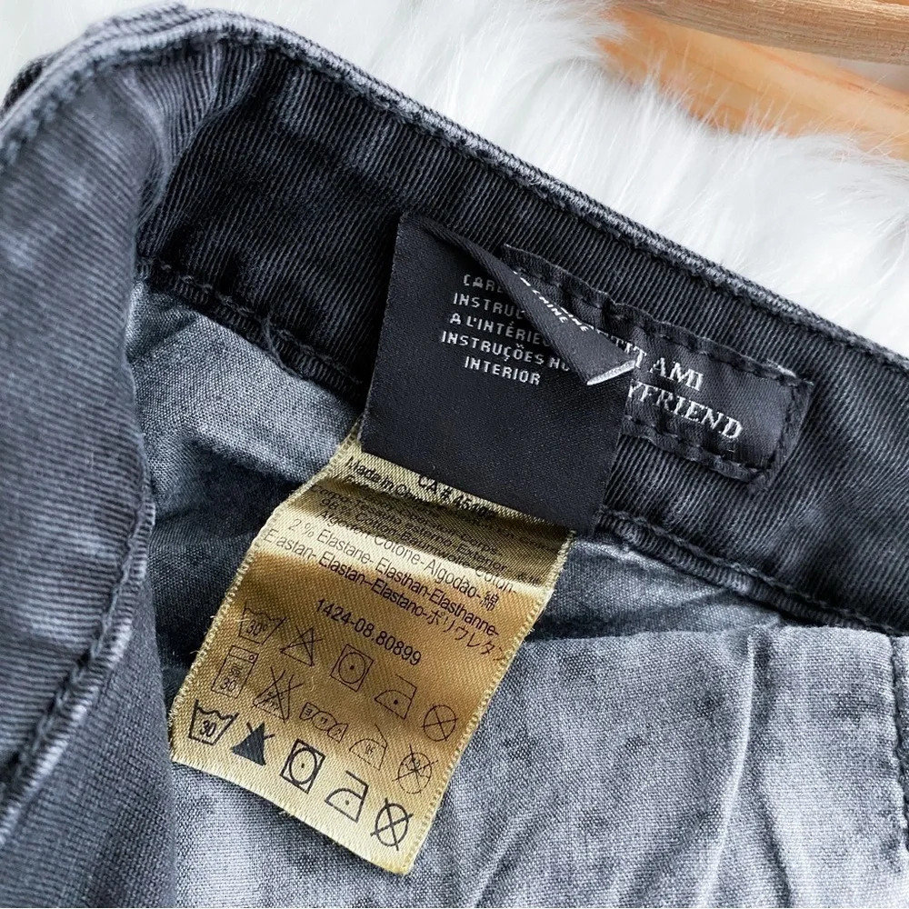 Scotch and Soda Petit Ami Slim Boyfriend Jeans Star Jewel Bling Gray Black 25 - Picture 9 of 14